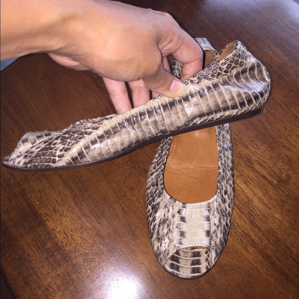 Lanvin Snakeskin Flats